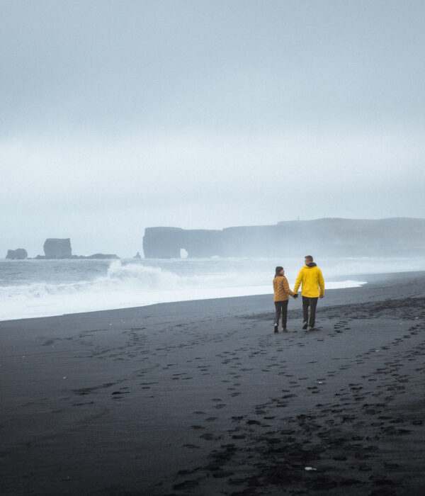 black sand beach south coast iceland